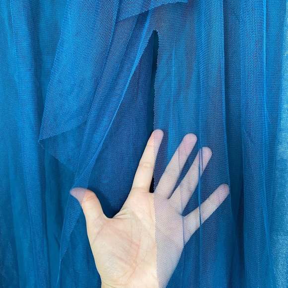 Amsale Pacific Tulle G835u Bridesmaid Draped Gown 12 - Picture 10 of 15